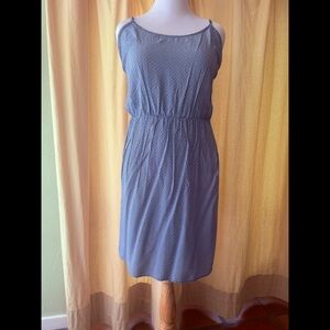 Navy and White Poplin Cami Sundress